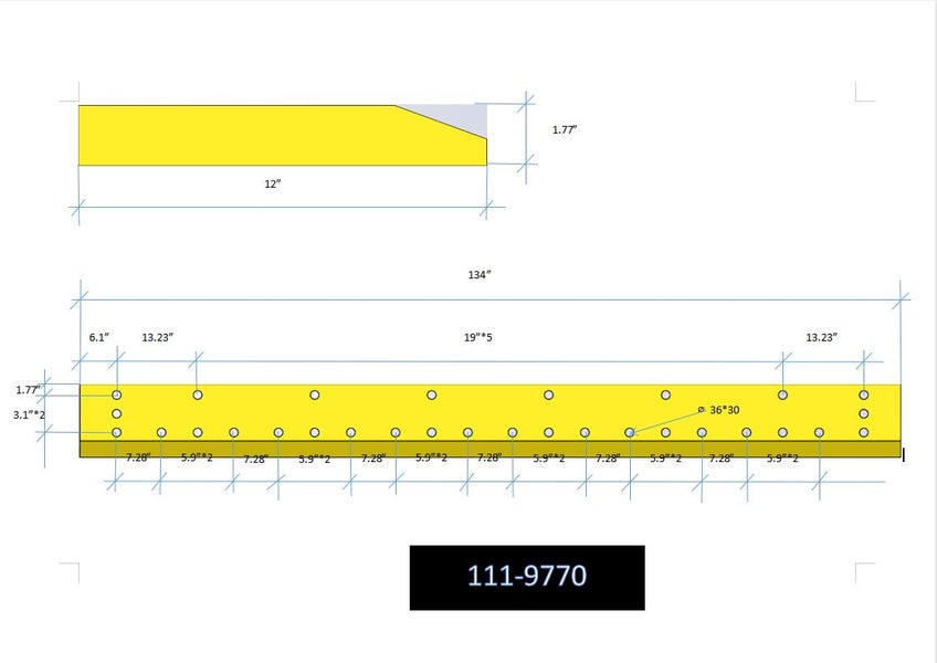 111-9770 | Caterpillar Base Edges-134.06" LONG