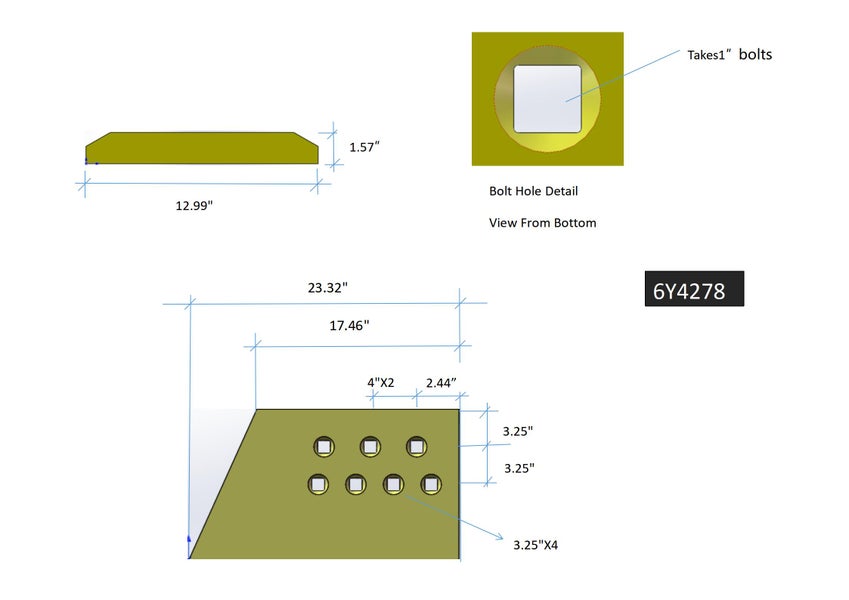 6Y4278 | Caterpillar End Bits-LEVEL CUT